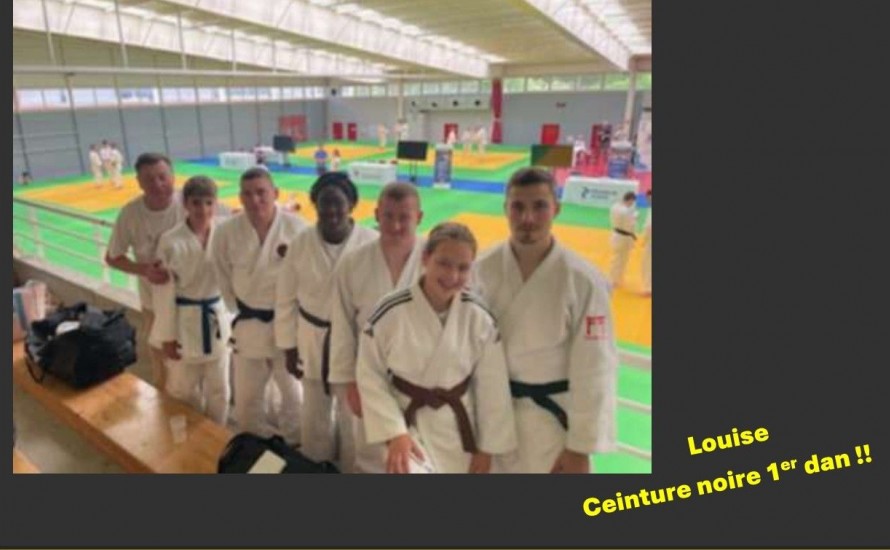 PASSAGE DE GRADE BFC 1/2/3/4 Dan UV1-UV2 > LOUISE ceinture noire 1er dan et de bons résultats!!
