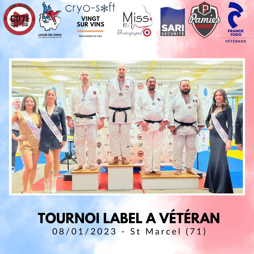 TOURNOI NATIONAL Label A VETERANS BFC DE SAINT-MARCEL-Médaille de Bronze pour Arnaud ! -08/01/2023